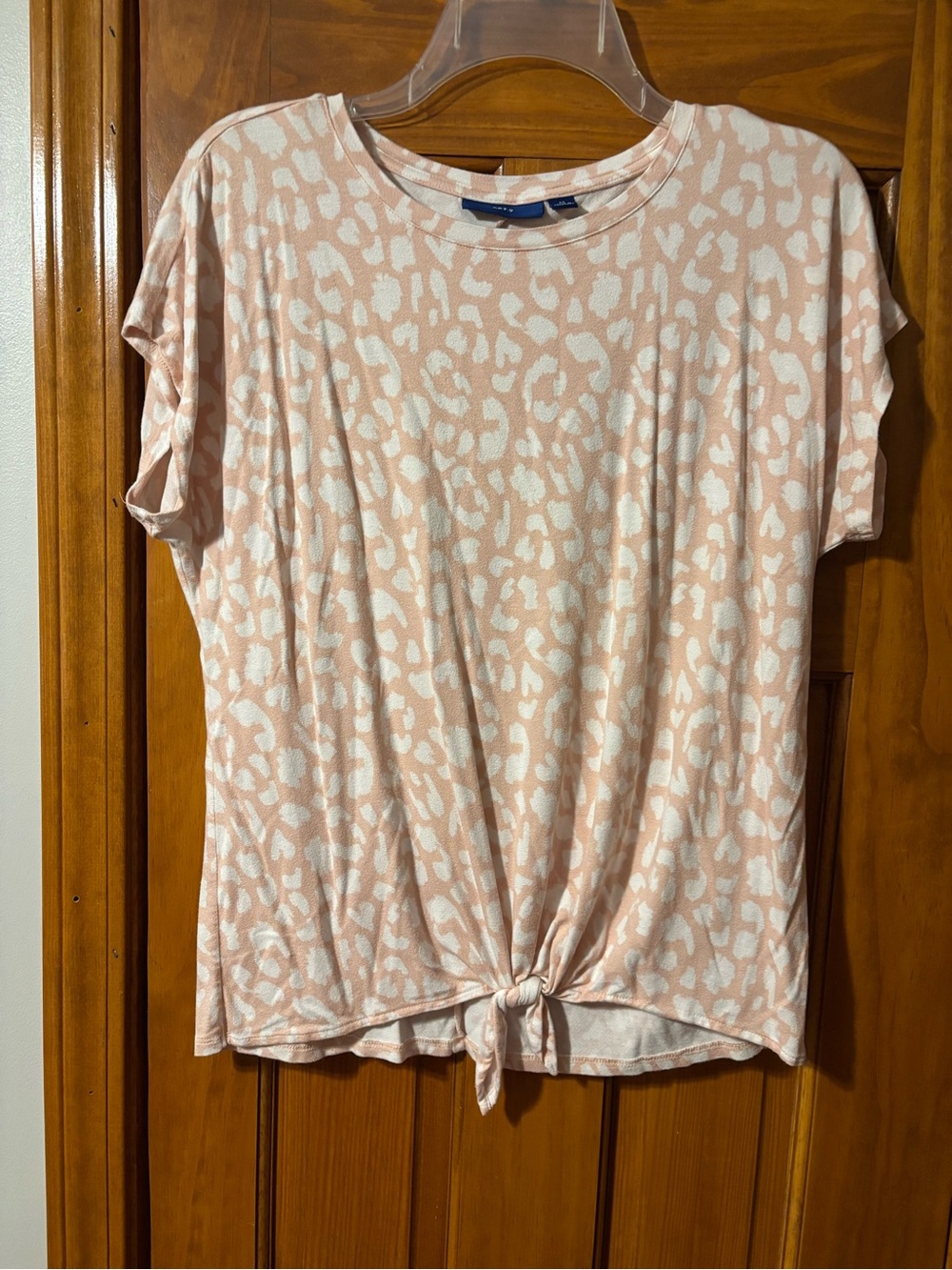 Bundle of 3 Apt. 9 Tops. 
Pale Pink and White Animal-Print
2 Turquoise Blue tops